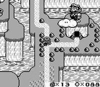 une photo d'Ã©cran de Super Mario Land 2 sur Nintendo Game Boy